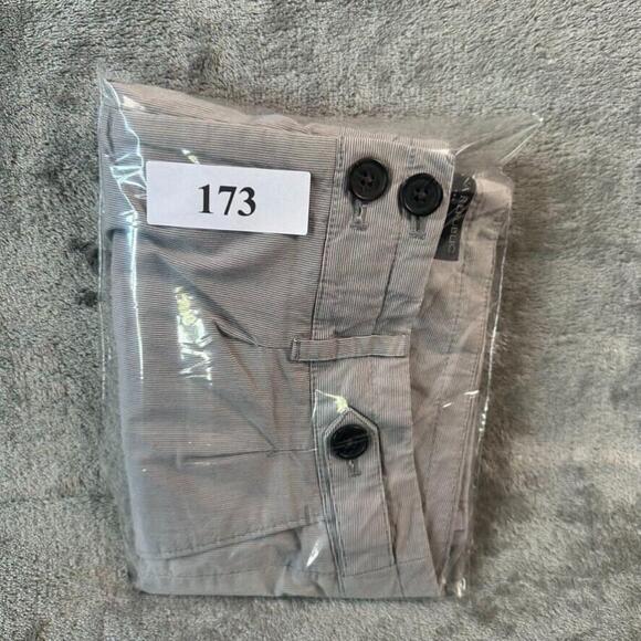 Banana Republic Shorts Womens 8 Beige Martin Fit Twill Cuffed Hairline Stripes - Picture 10 of 10